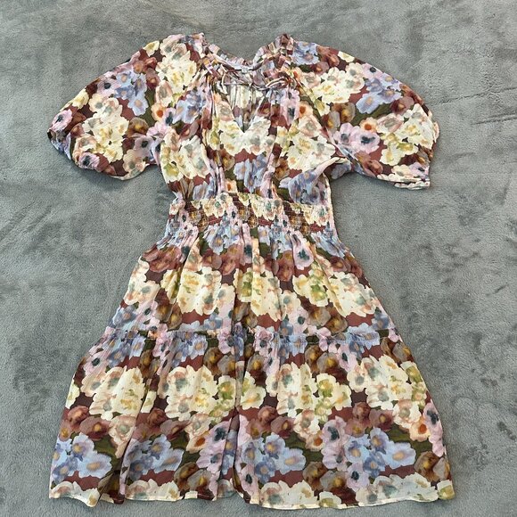 Rails Dresses & Skirts - Rails Fiorella Painted Floral Dress Flowy Chiffon Women's XL